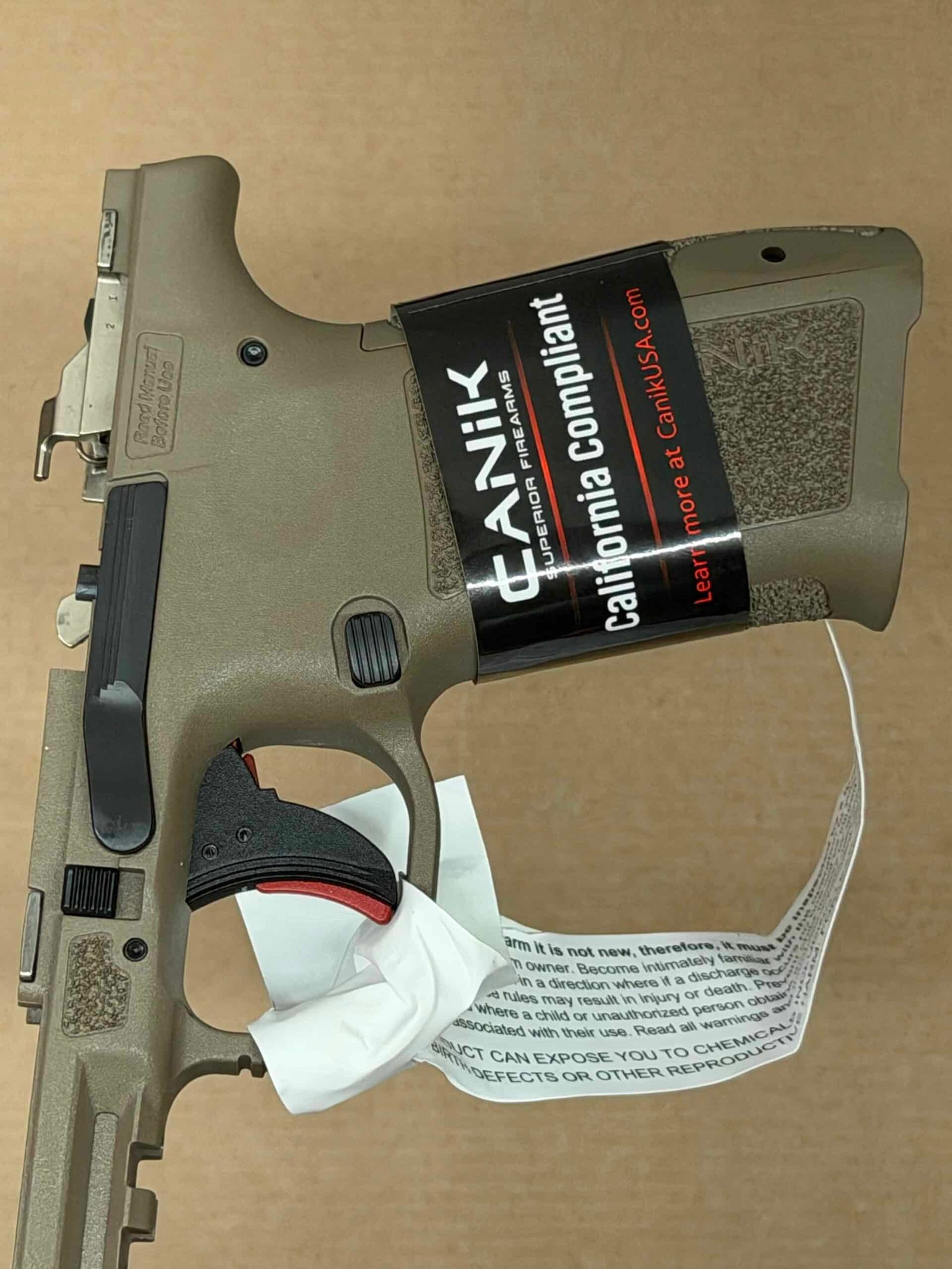 NEW - FACTORY Canik Mete MC9L 9mm Lower Frame Assembly CA Compliant Sub Compact FDE - Image 6