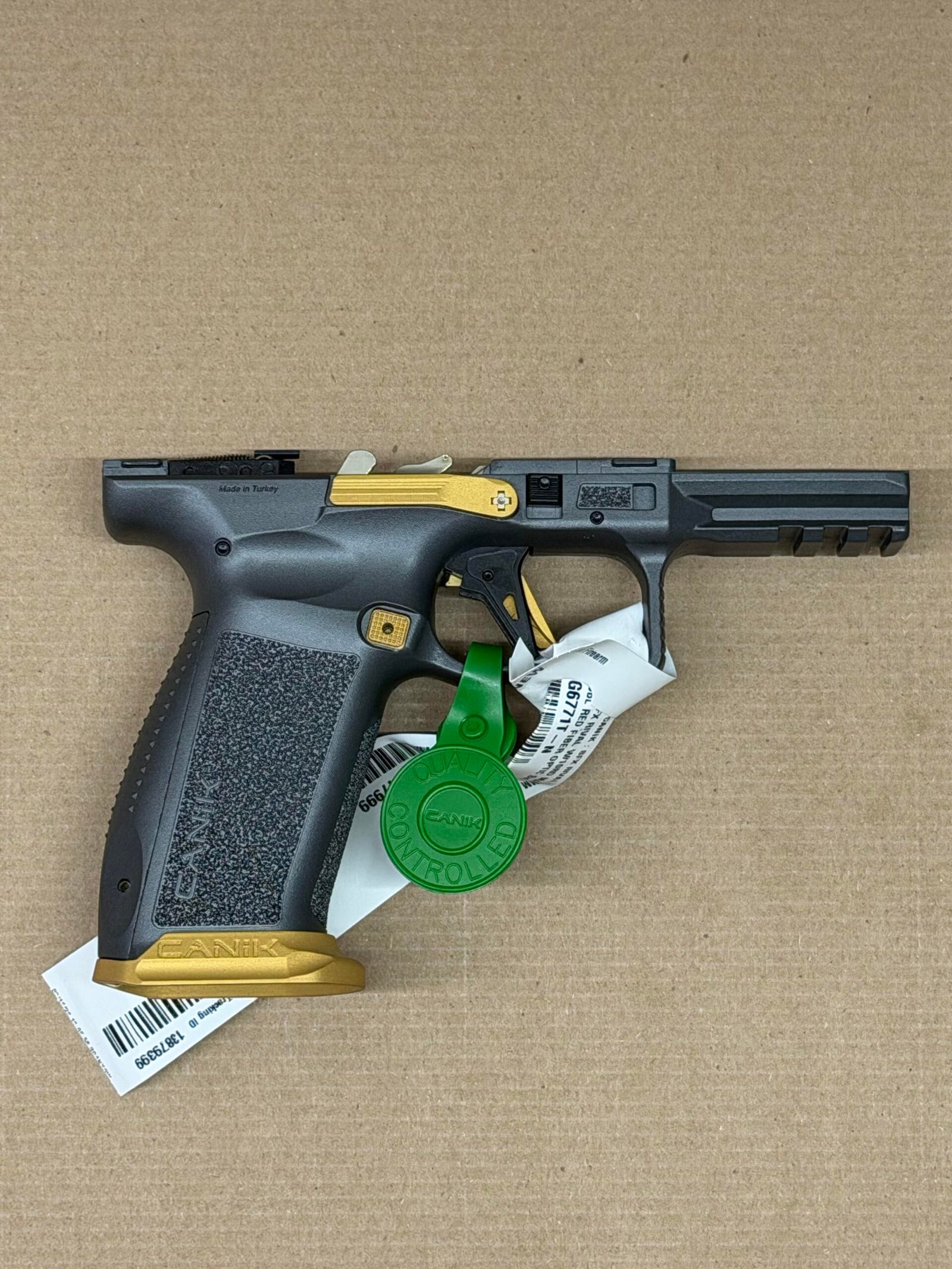 NEW - FACTORY Canik SFx Rival 9mm Lower Frame Assembly Flat Face Trigger Full Size Gray - Image 2