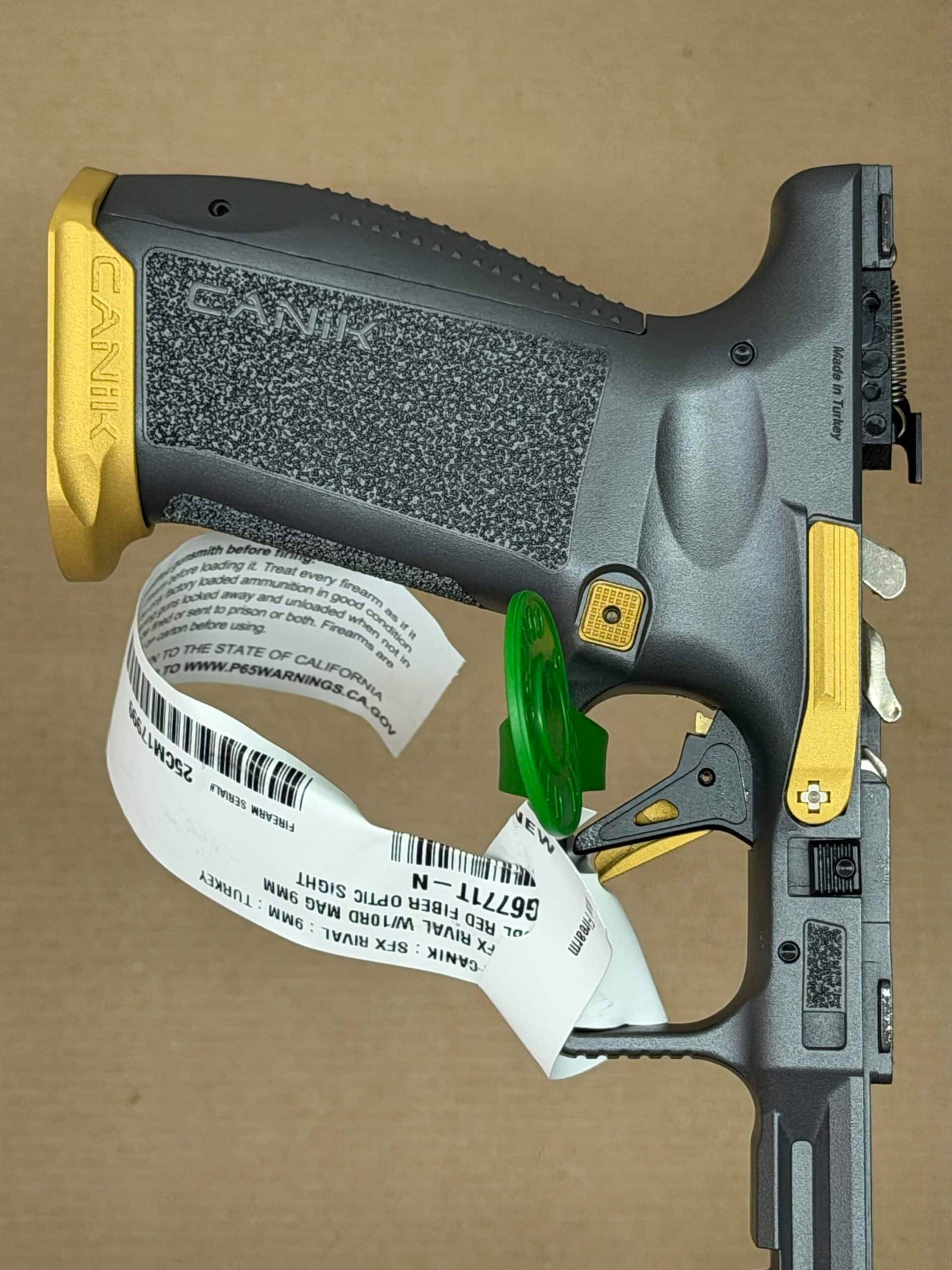 NEW - FACTORY Canik SFx Rival 9mm Lower Frame Assembly Flat Face Trigger Full Size Gray - Image 6