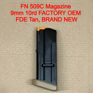 FN 509 Compact 9mm 10 Round Magazine OEM Factory FDE Tan Steel Replacement - 20-100378
