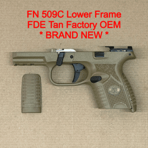 NEW - FACTORY FN 509 Compact 9mm Lower Frame Assembly Flat Face Trigger Compact FDE