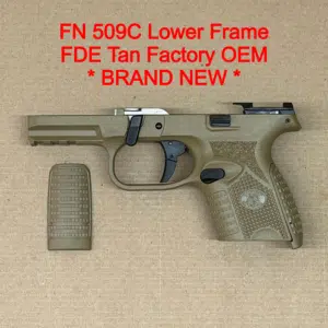 NEW - FACTORY FN 509 Compact 9mm Lower Frame Assembly Flat Face Trigger Compact FDE