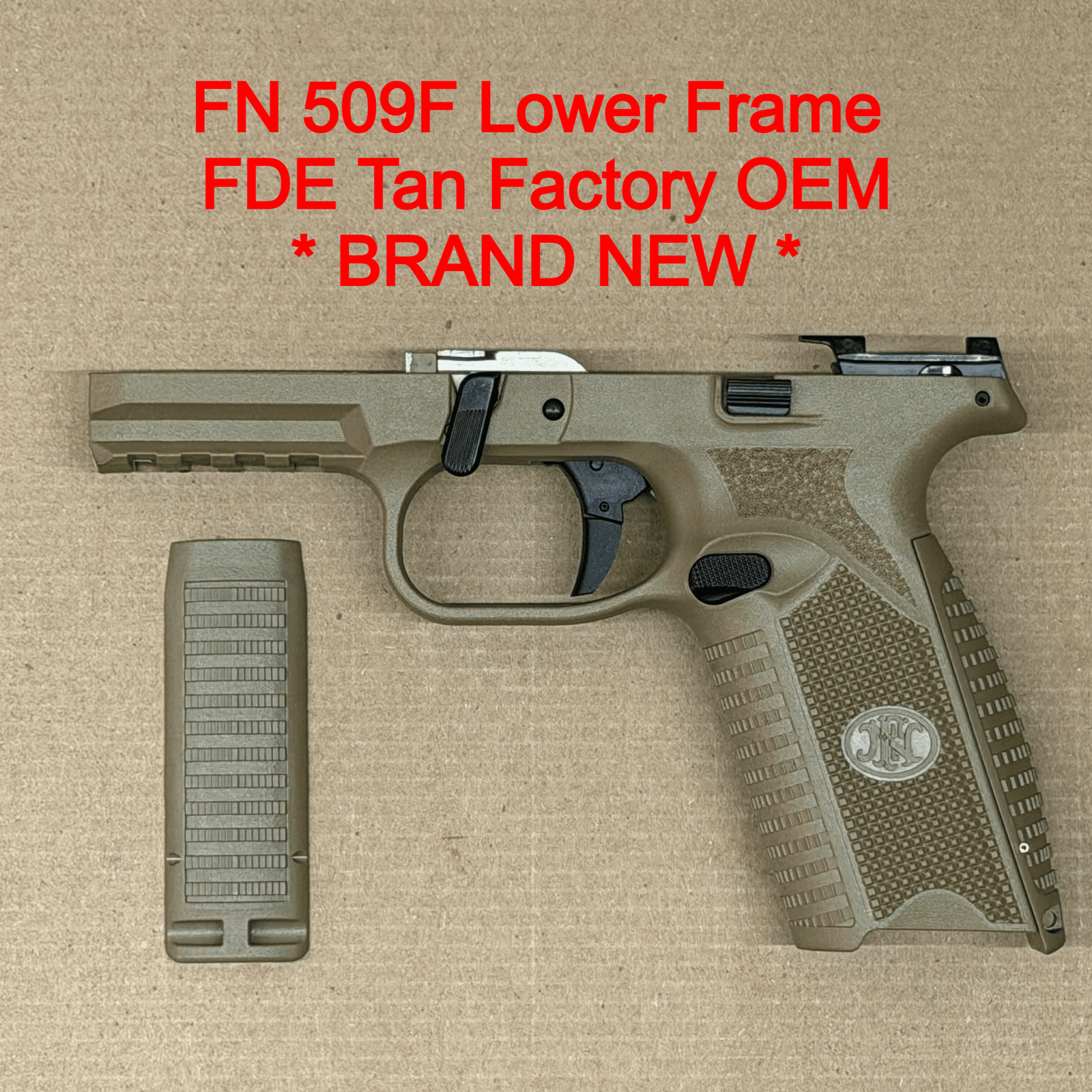NEW - FACTORY FN 509 9mm Lower Frame Assembly Full Size FDE