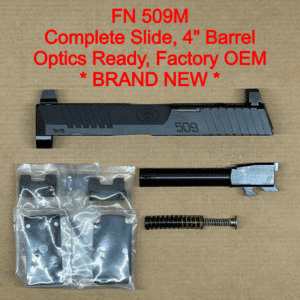 NEW - FACTORY FN 509 Midsize 9mm 4” Slide Assembly Non Optics Ready Lum Sights Black