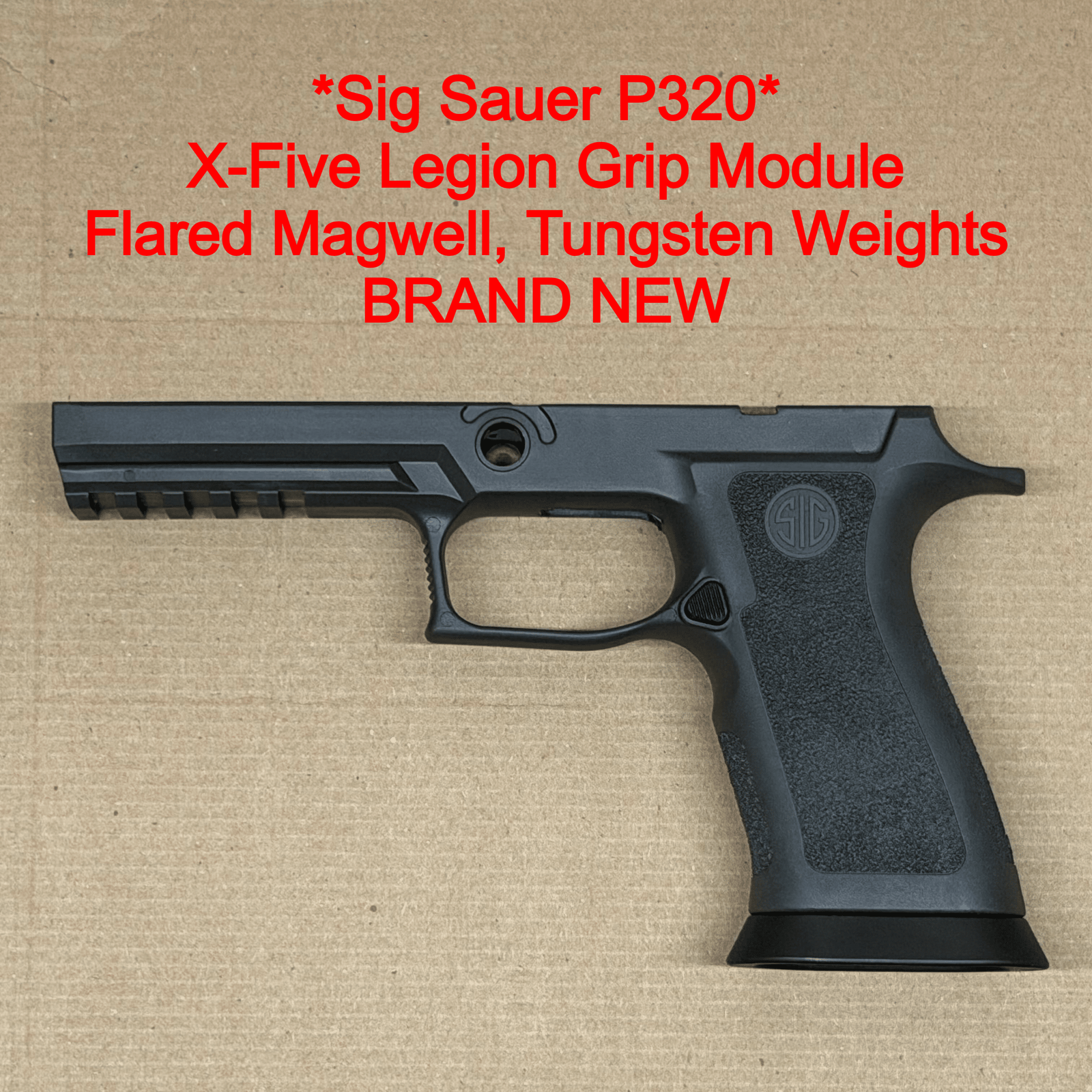 NEW - FACTORY SIG SAUER P320 XFive Legion TXG Grip Module Full Size X-Series Gray