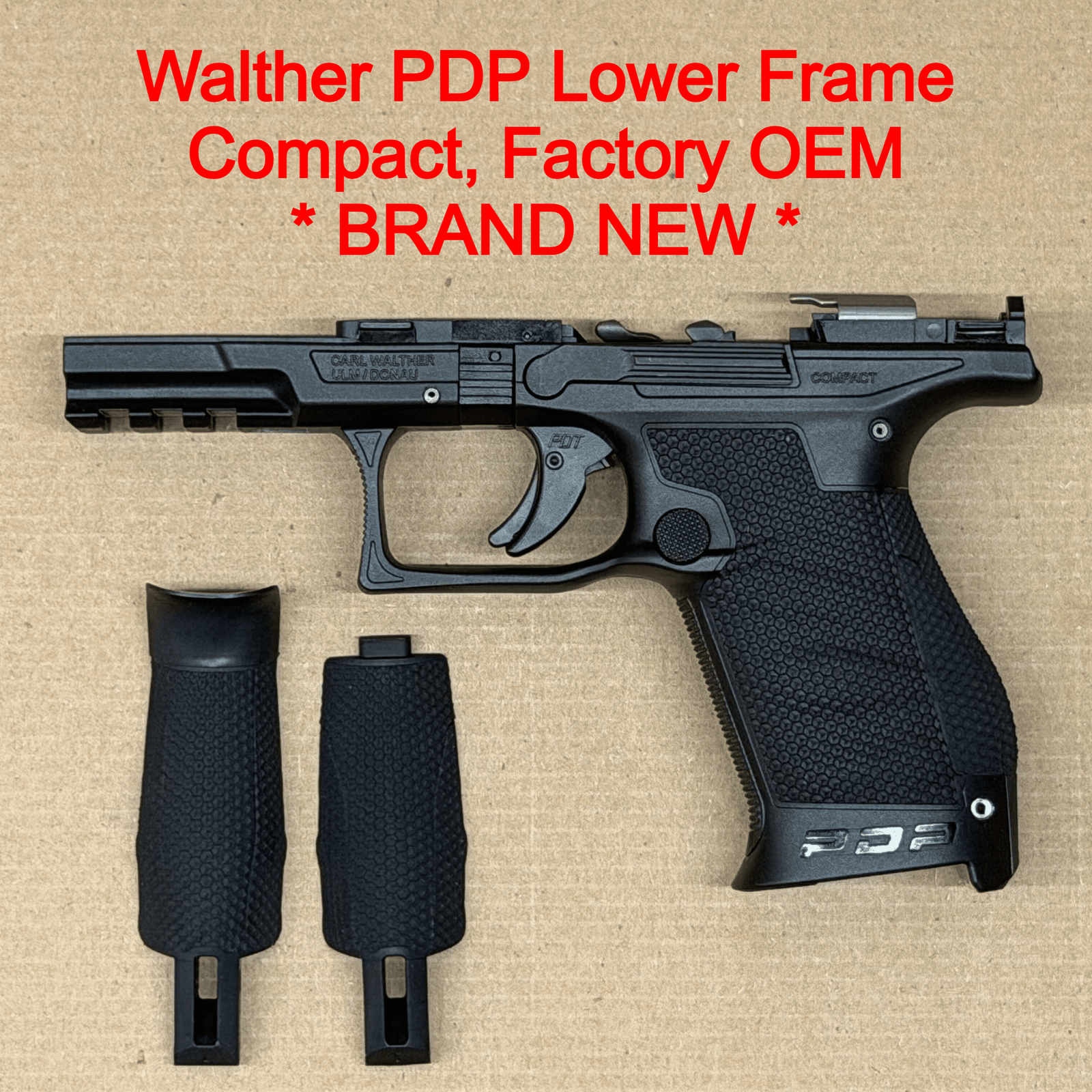 NEW - FACTORY Walther PDP 9mm Lower Frame Assembly Performance Trigger Black