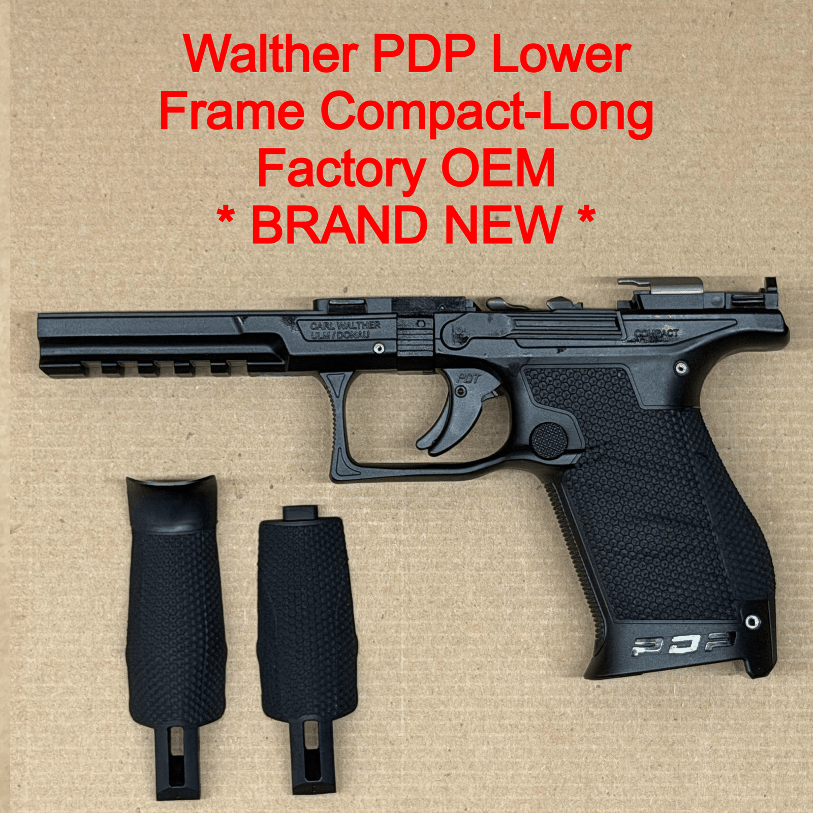 NEW - FACTORY Walther PDP 9mm Lower Frame Assembly Performance Trigger Long Rail Black