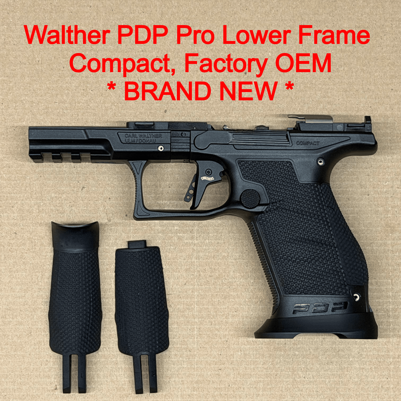 NEW - FACTORY Walther PDP Pro E 9mm Lower Frame Assembly Compact Dynamic Trigger Black