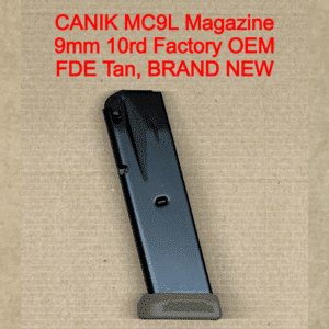 Canik METE MC9L 9mm 10 Round Magazine OEM Factory FDE Tan Steel Replacement Magazine - MA7892D