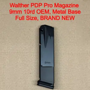 Walther PDP Pro-E 9mm 10 Round Magazine OEM Factory Steel Metal Baseplate Duty - 2867541