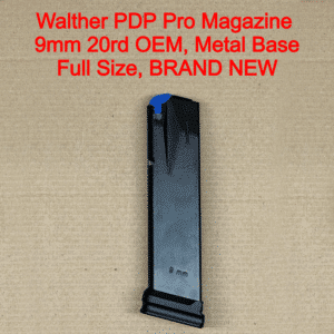Walther PDP Pro-E Full Size 9mm 18 Round Magazine OEM Factory Steel Metal Baseplate - 5801013