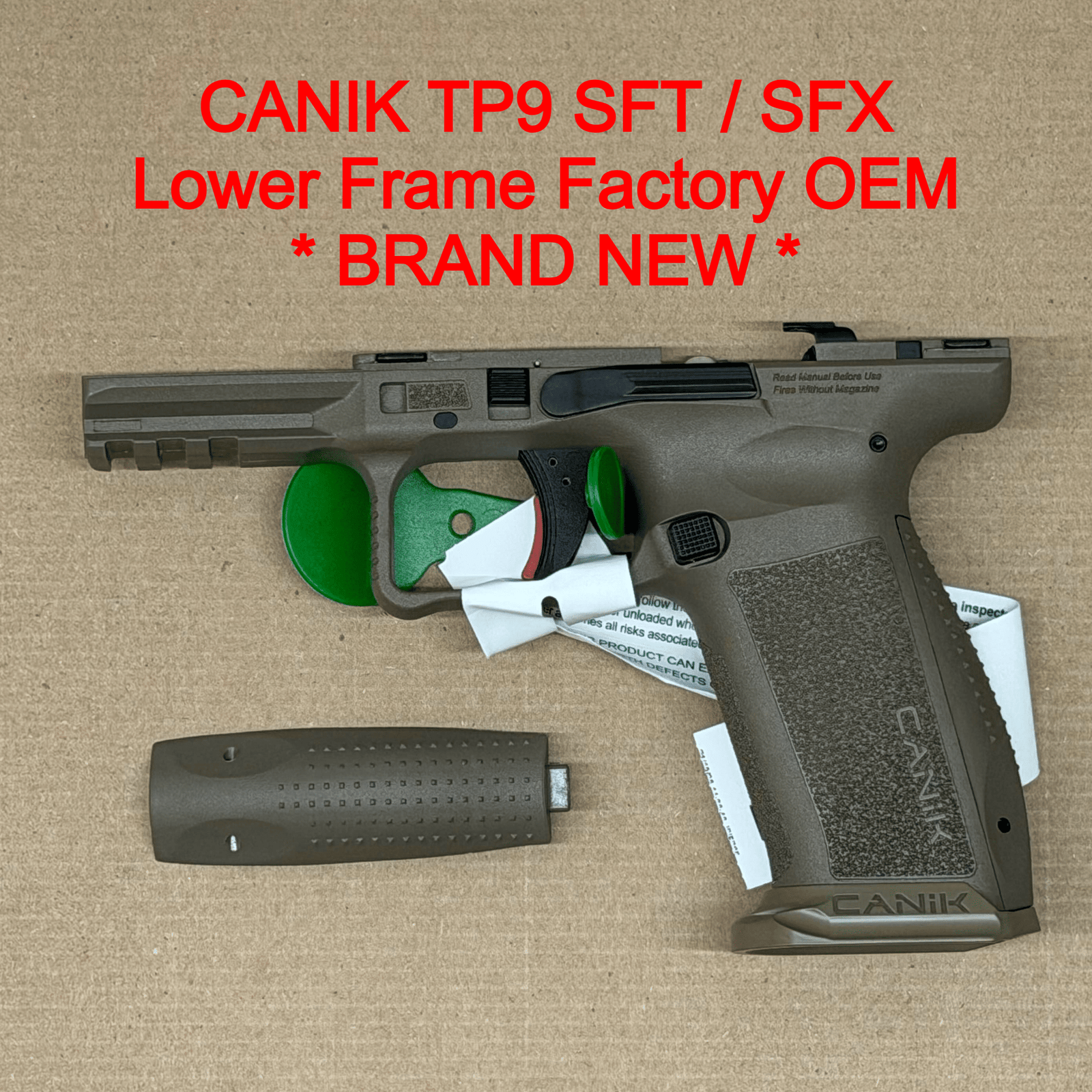 NEW - FACTORY Canik Mete SFx SFT 9mm Lower Frame Assembly Grip Module Full Size FDE