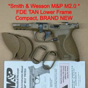 NEW - FACTORY Smith & Wesson M&P M2.0 9mm Lower Frame Assembly Flat Face Trigger Compact FDE