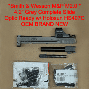 NEW - FACTORY M&P 2.0 Metal Full Size Smith & Wesson S&W M&P 9 4.25” Gray Holosun Slide