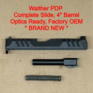 NEW - FACTORY Walther PDP Compact 9mm 4” Optics Ready Slide Assembly Black