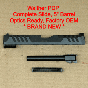 NEW - FACTORY Walther PDP 9mm 5” Optics Ready Slide Assembly Adj Rear Sight