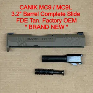 NEW - FACTORY Canik Mete MC9 / MC9L 9mm 3.2” Optics Ready FDE Slide Assembly