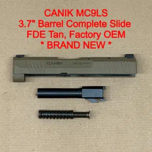 NEW - FACTORY Canik Mete MC9LS 9mm 3.63” Optics Ready FDE Slide Assembly