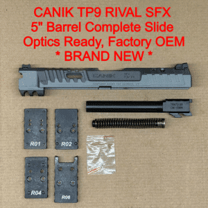 NEW - FACTORY Canik SFx Rival 9mm 5” Optics Ready Rival Gray Slide Assembly