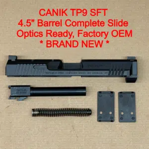 NEW - FACTORY Canik Mete SFT 9mm 4.46” Optics Ready RMRcc Slide Assembly