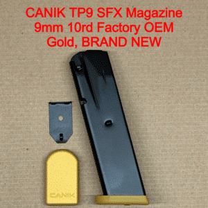 Canik METE SFx TP9 SFx 9mm 10 Round Magazine OEM Factory Gold Finish Replacement - MA549