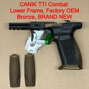 Canik TTI Combat Lower Frame Assembly – OEM Black Polymer w/ Bronze Accents – BRAND NEW