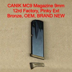 Canik Micro Compact 9mm 12 Round Magazine Bronze OEM Factory Flush Base Finger Rest Brand New - MA2277