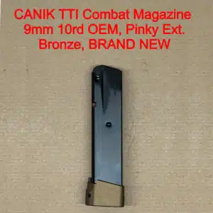 Canik TTI Combat 9mm 10 Round Magazine +3 Bronze Extension OEM Factory Brand New - CAMA0031