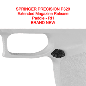 NEW - FACTORY Springer Precision Sig Sauer P320 Extended Magazine Release Paddle RH