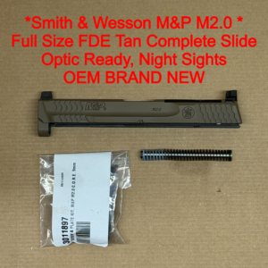 NEW - FACTORY Smith & Wesson M&P 2.0 Full Size 9mm FDE Tan Slide OEM No Barrel 14163