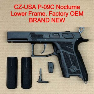 CZ P-09 C Nocturne Lower Frame Assembly – OEM Compact Polymer Frame Black – BRAND NEW