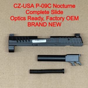 CZ P-09 C Nocturne Complete Slide Assembly – OEM Black Optics Ready – BRAND NEW