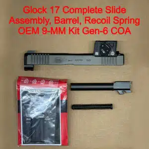 Glock 17 Gen 6 OEM Complete Slide Assembly w/ Aimpoint COA – Barrel & Recoil Spring – 9mm Kit NEW