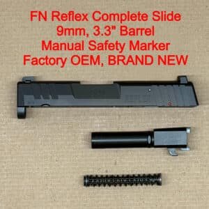 FN Reflex OEM Complete Slide Assembly – Black PVD Manual Safety – BRAND NEW