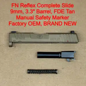 FN Reflex Complete Slide Assembly – OEM FDE PVD Manual Safety – BRAND NEW