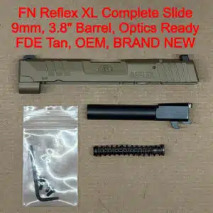 FN Reflex XL MRD Complete Slide Assembly – OEM FDE PVD Optics Ready – BRAND NEW