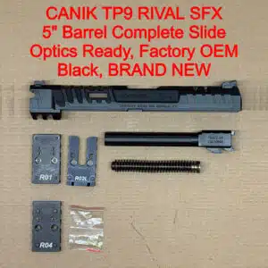 CANIK SFx Rival Dark Side OEM Complete Slide Assembly – Optic Ready Black – BRAND NEW