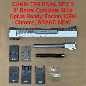 CANIK SFx Rival-S OEM Complete Slide Assembly – Optic Ready Chrome – BRAND NEW