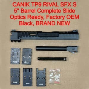 CANIK SFx Rival-S OEM Complete Slide Assembly – Optic Ready Darkside Black – BRAND NEW