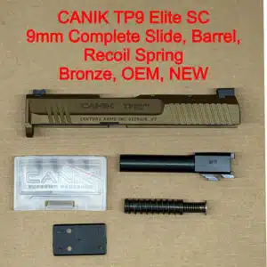 CANIK TP9 Elite Subcompact OEM Complete Slide Assembly – Optic Ready Black/Bronze – BRAND NEW