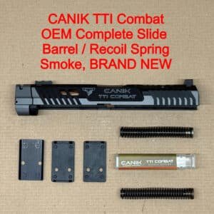 CANIK TTI Combat OEM Complete Slide Assembly – Optic Ready Smoke Cerakote – BRAND NEW