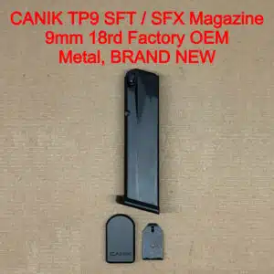 Canik TP9 METE SFX 9mm 18 Round Magazine OEM Factory Metal Baseplate Anti Friction Brand New - MA2240