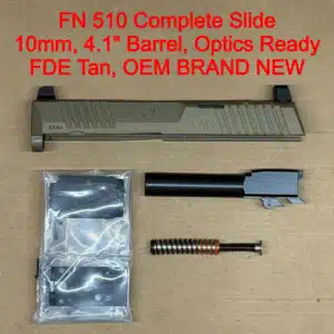 FN 510 MRD OEM Complete Slide Assembly 10mm FDE Optic Ready – BRAND NEW