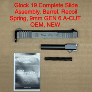 GLOCK 19 Gen 6 OEM Complete Slide Assembly COA A-Cut Optic Ready – BRAND NEW