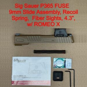 SIG P365 Fuse OEM Slide Assembly FDE w/ ROMEO-X Enclosed Optic No Barrel – BRAND NEW