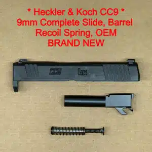 HK CC9 OR Complete Slide Assembly 9mm 3.32" Optics Ready OEM Factory Black Upper