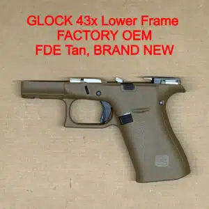 Glock 43X Gen 5 OEM Lower Frame Assembly FDE Tan MOS Factory Parts NEW