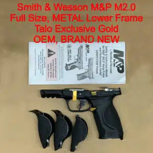 Smith & Wesson M&P9 M2.0 Metal Lower Frame Gold Accents TALO Exclusive 13987