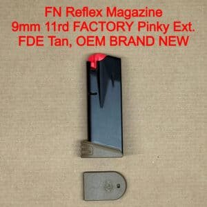 FN Reflex 9mm 11 Round OEM Magazine FDE Tan with Pinky Extension 20-100707