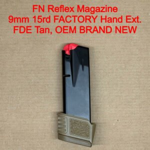 FN Reflex Reflex XL 9mm 15 Round OEM Magazine FDE Tan Grip Sleeve 20-100709